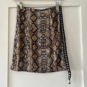 I AM GIA snakeskin print mini skirt